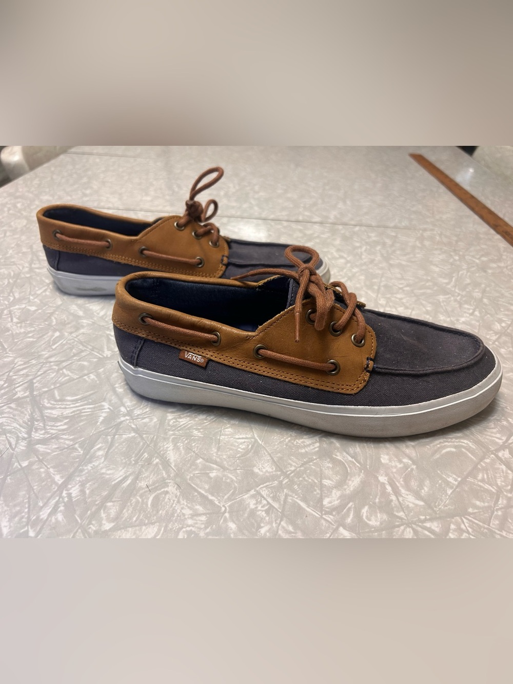 Vans Surf Siders Deck Two-Tone Low Top Barco Lace Up Boat Shoes 9.5
